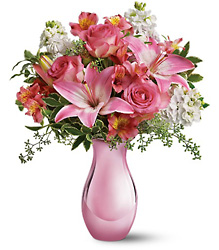 Pink Reflections Bouquet with Roses 
